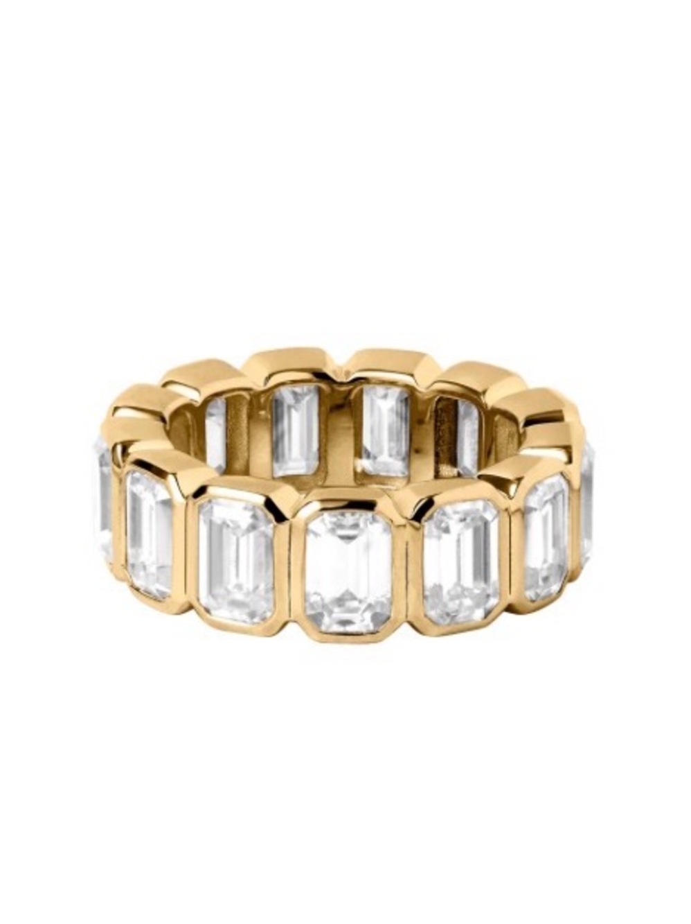 Dorsey EMERALD-CUT BEZEL ETERNITY BAND IN MOISSANITE